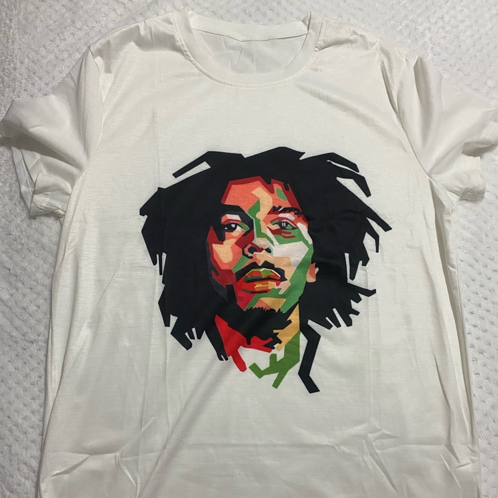 Neck Print White T-shirt